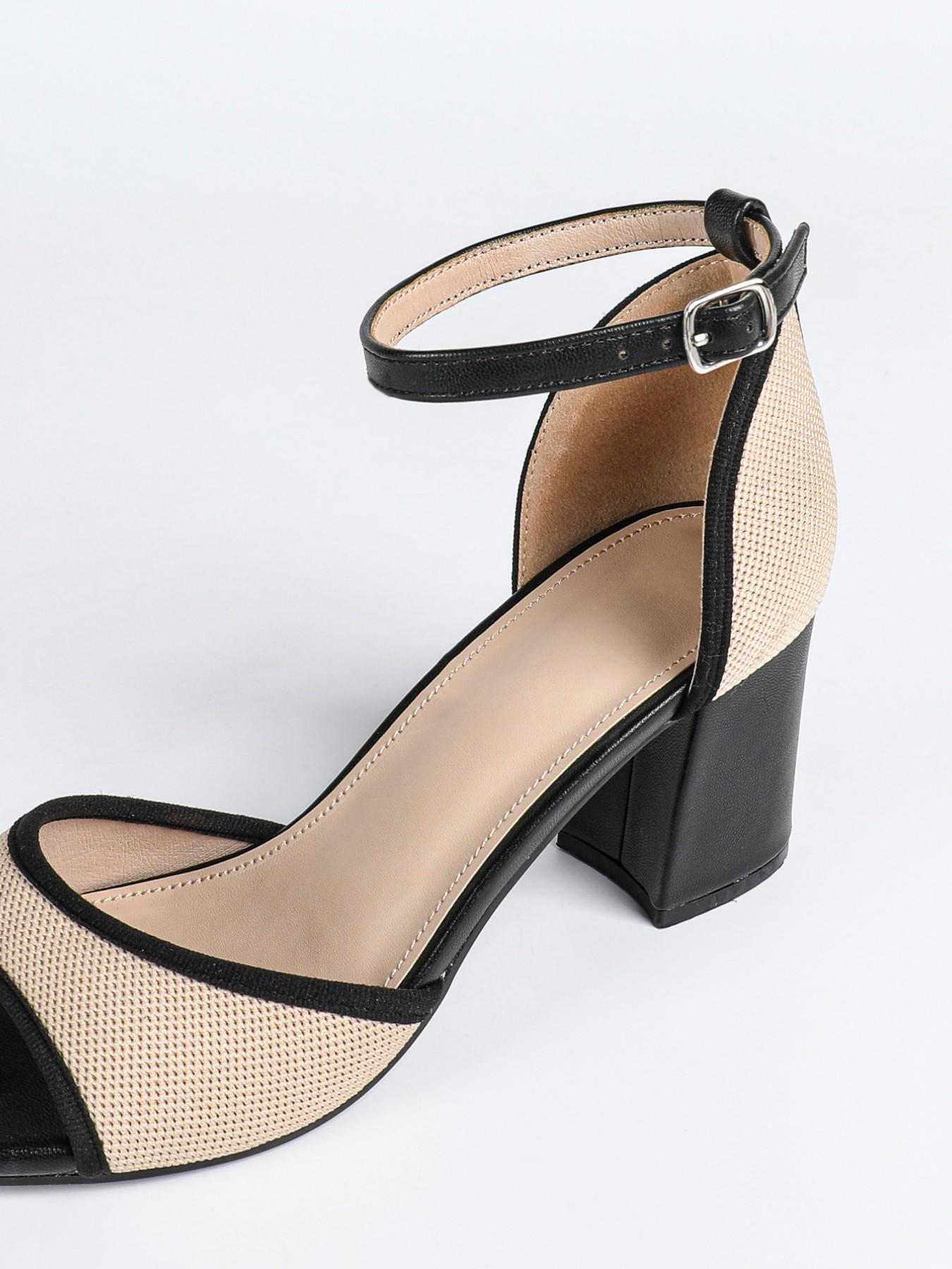 Elegant Women's High Heel Sandals, Breathable Knit Fish Mouth Peep Toe Shoes, Wedding Vacation Commute Party Dress Combinations