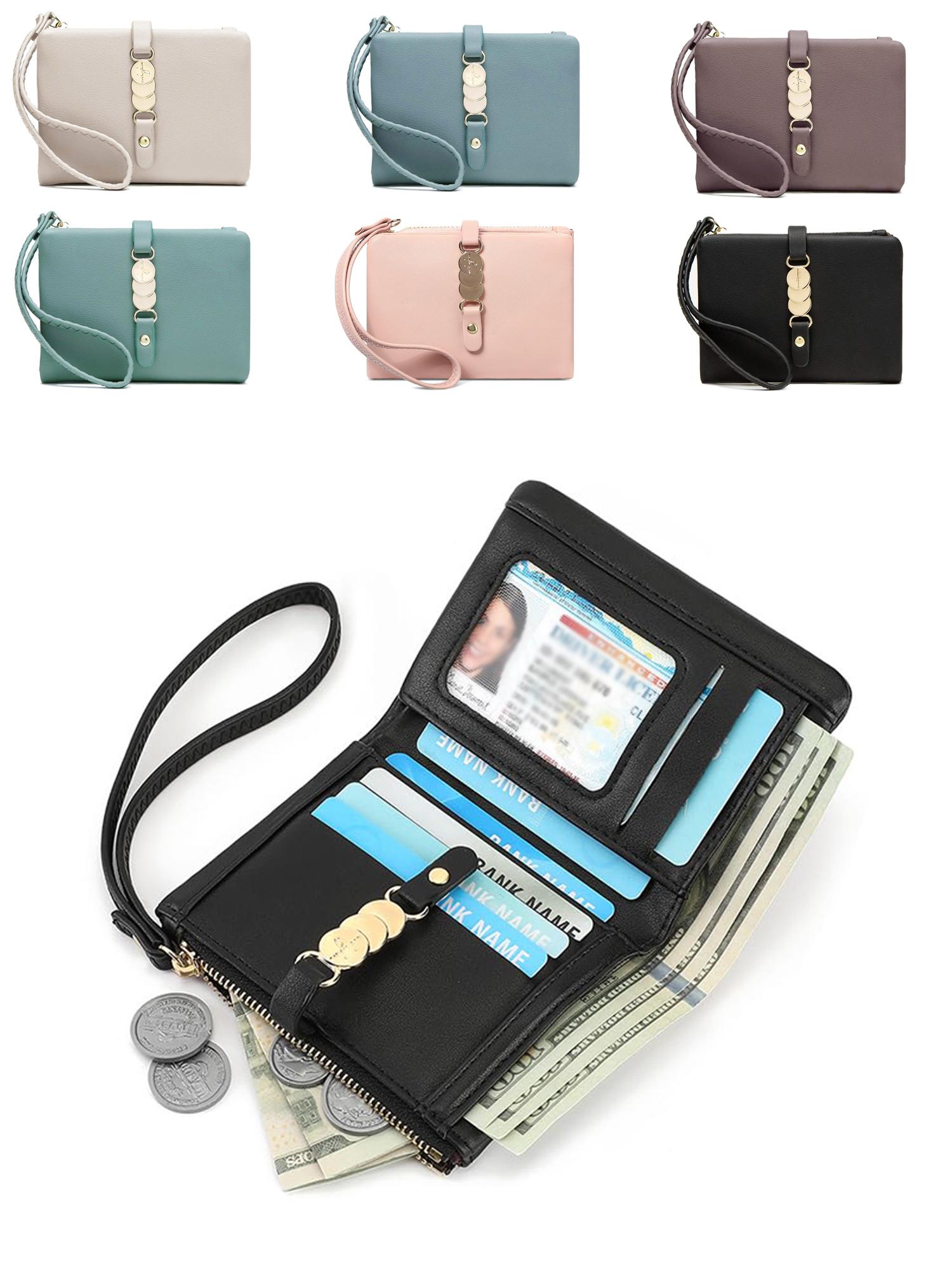 Women's Solid Color Short Wallet, Fashionable Minimalist Card Slot Card Holder, Casual Versatile Zipper Coin Purse for Daily Used