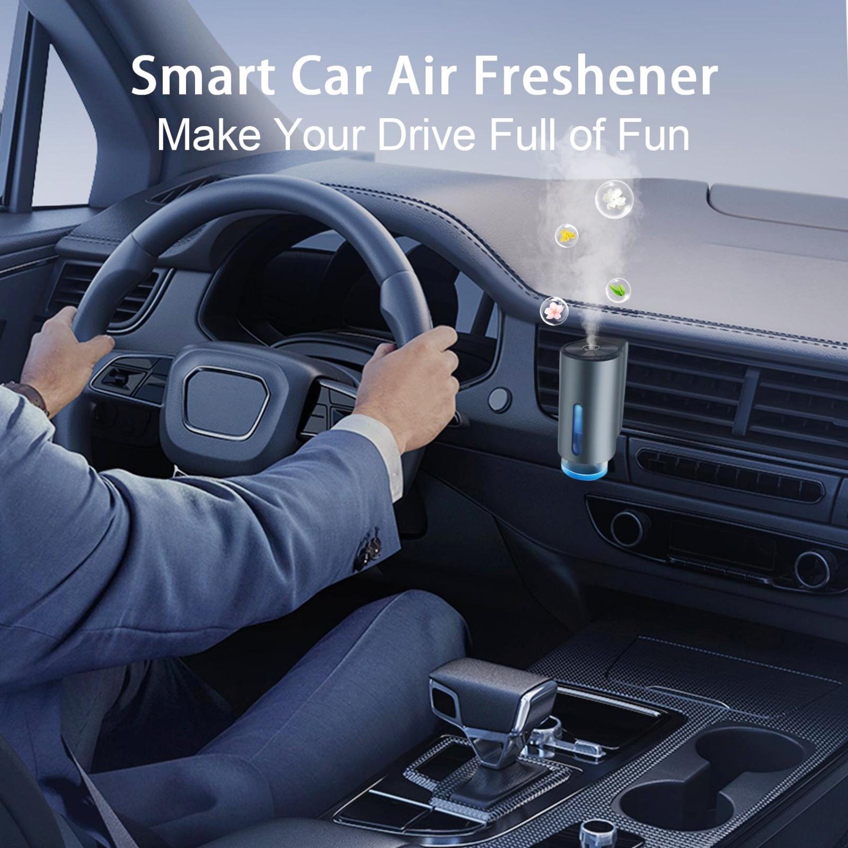Smart Car Aroma Pro - Freshener Diffuser With 10 Bottles Adjustable Fragrance, Humidifier Function, Essential Oil Diffuser For Vehicle, Air Freshener And Purifier