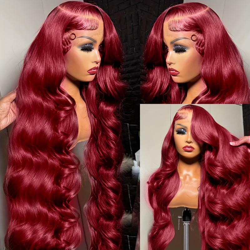 Bling Hair 99j Red Color 33# 4# Color 13x4/6 Body Wave Lace Frontal Human Hair Wigs 180 Density Lace Frontal Wig Real Hair Pre Plucked Human Hair Lace Wigs With Hairline TikTokShopBlackFriday