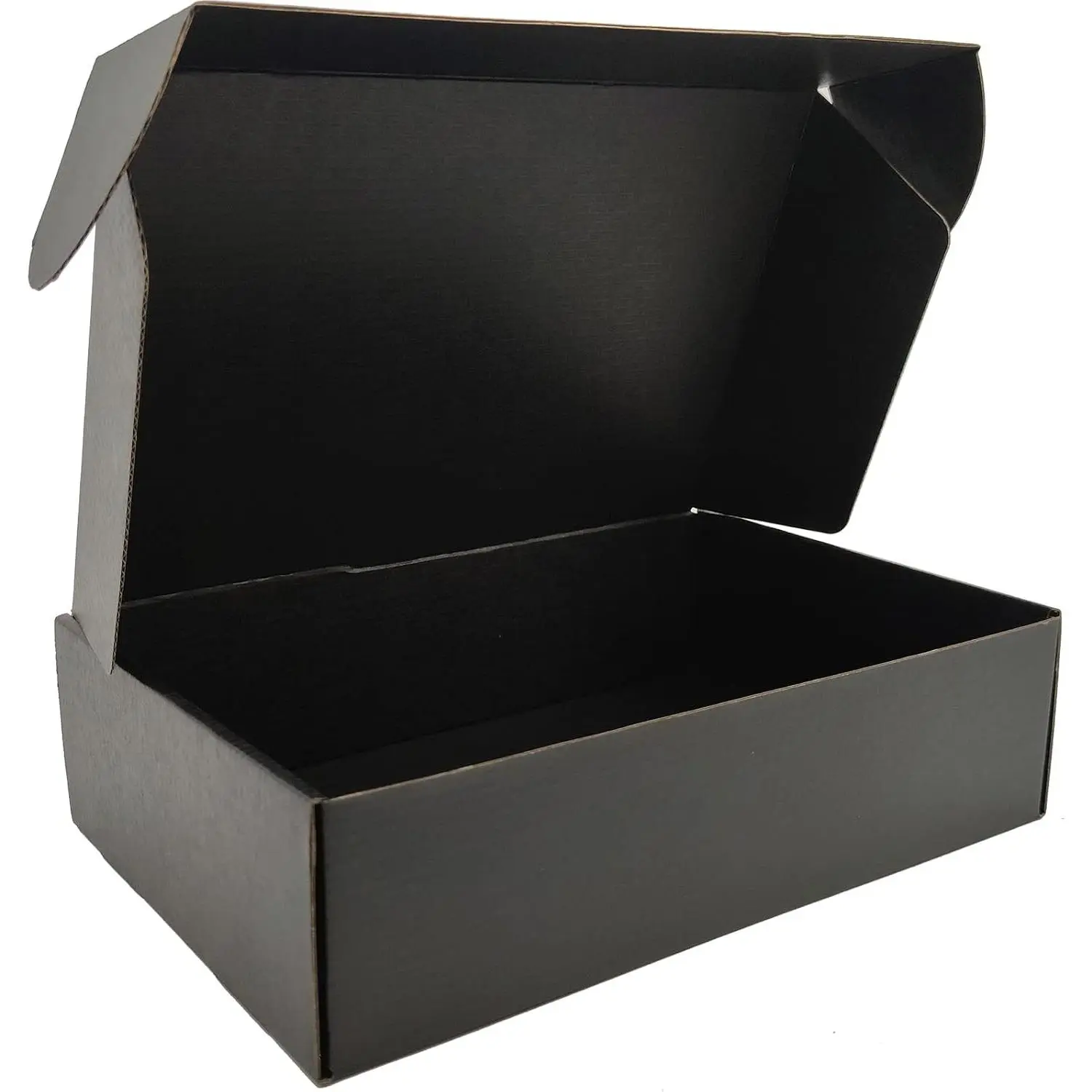 12x9x4 Shipping Boxes Black Mailer Corrugated Cardboard Box Set of 20 | for Packaging, Literature, Packing, Mailing, Storage, Small Business, Moving, Gift, Supplies, Quick Fold, Tab Locking