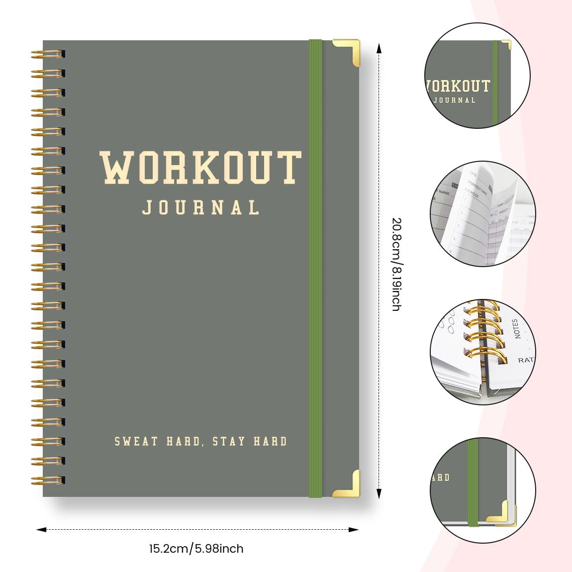 Fitness Journal A5 Training Log Book, Daily Workout Tracker, Strength & Aerobic Record Notebook, Weight Body Fat Management, Portable Coil Binder