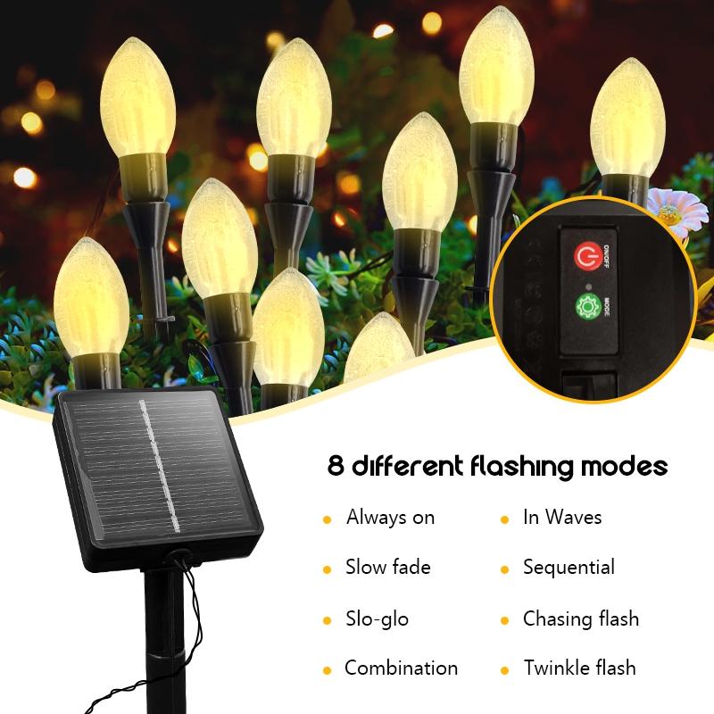 Solar Outdoor Decorative Lawn Lights, 1 Set of 10 LED Multi-Color Ip54, Holiday Decoration, Halloween, Christmas, Valentine's Day, Garden Party, Outdoor Landscape Lighting