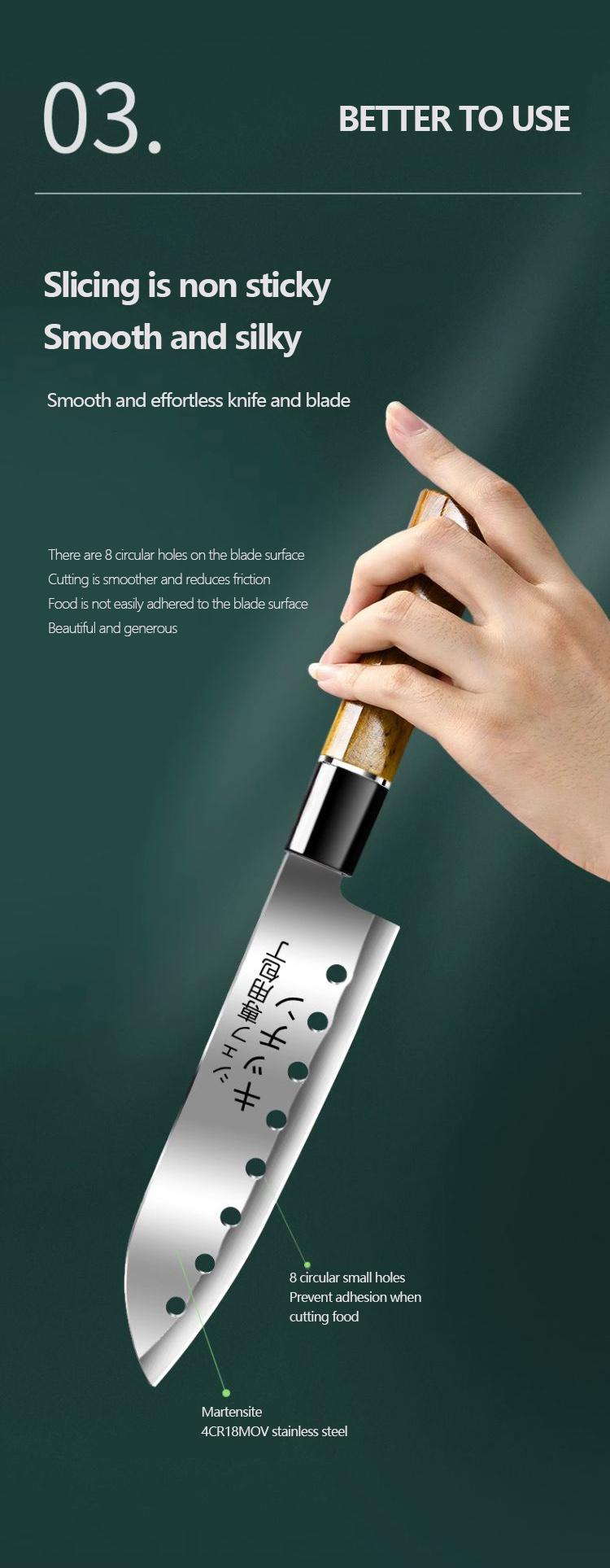 Multi functional kitchen knife 2-piece set, suitable for slicing, diced, and chopped, used for chefs and home kitchens, durable structure, catering to chef enthusiasts