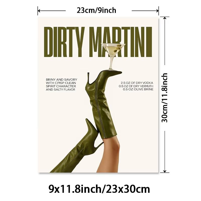 Vintage Italian Espresso Print Canvas Art, Frameless Wall Decor for Bedroom and Living Room, Creative Moving Gift Idea