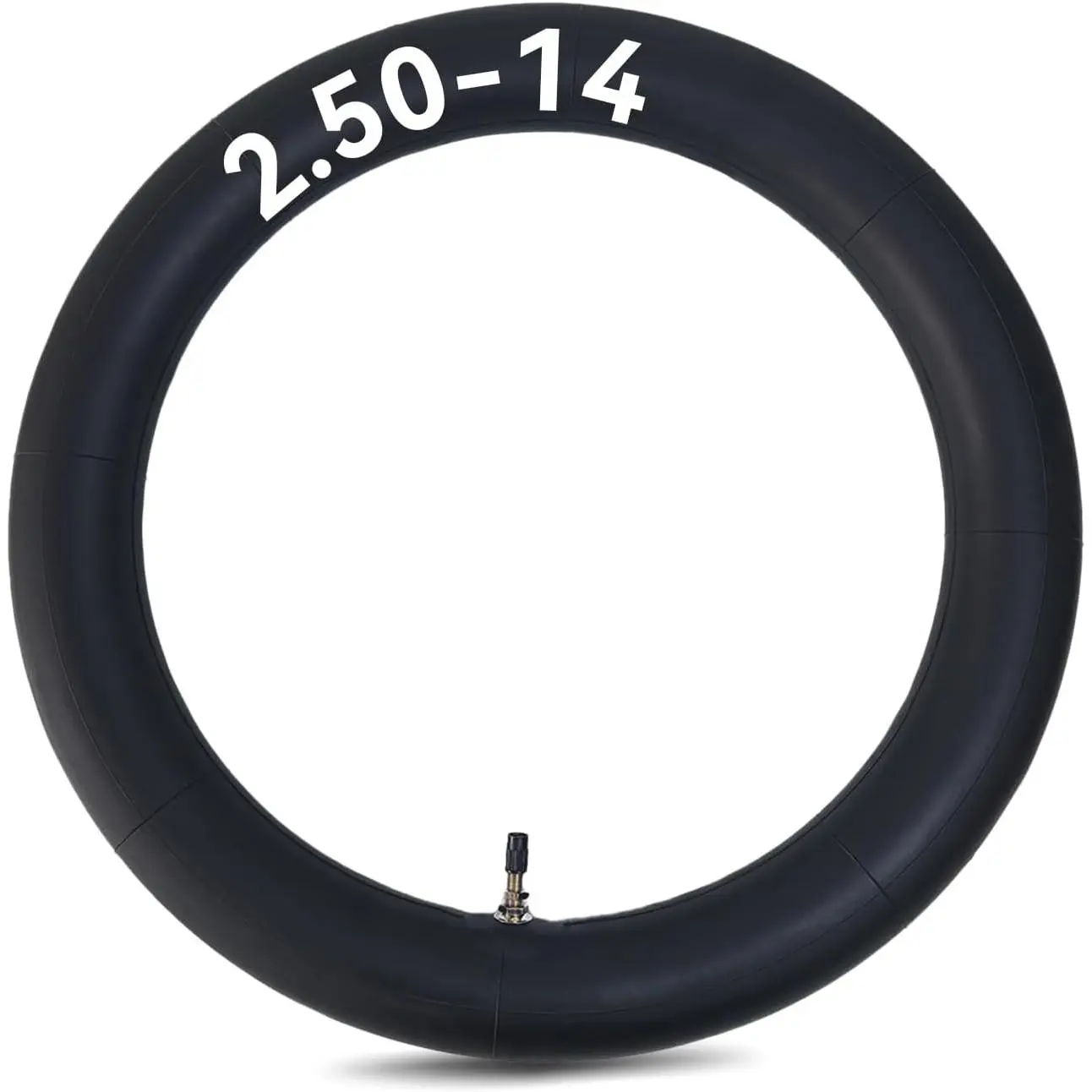 2.50-14 Inner Tube Heavy Duty Motorcycle Tire Tube | with TR4 Straight Valve Stem, Fits 2.75-14 60/100-14 Pit Bike and Mini Dirt Bike Front/Rear Tires (1-Pack)