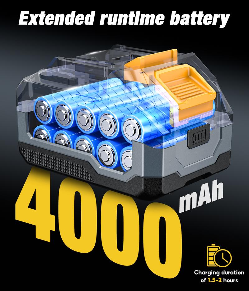 SOARFLY 3-in-1 Multi-Purpose 680NM (510FT-LBS) Cordless lmpact Wrench, 2x 4.0Ah Batteries, Fast Charger, 6 Screwdriver Bit, 8 Drill Bit, 6 Sockets