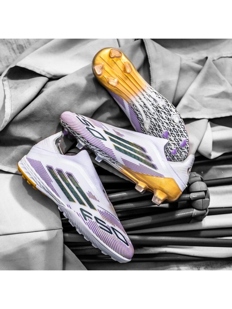 Men Women High-End Seamless Football Shoes, Football Boot, Anti-Slip Durable Outdoor Lawn Soccer Cleats, Super Grip Support, Fashionable Design