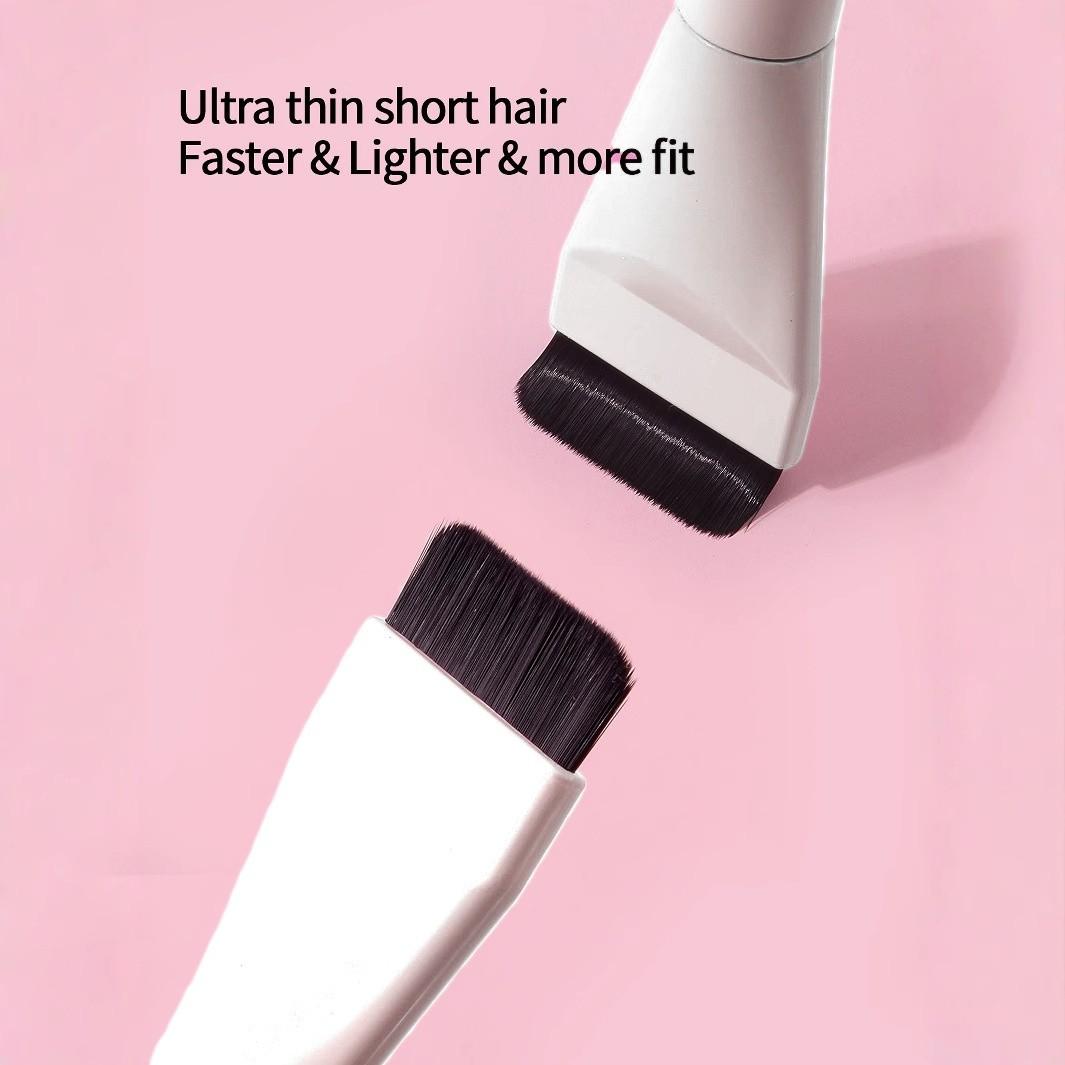 3-Pack Multi-Purpose Flat Brush Set: Makeup Blending Brush, Zero Absorption for Flawless Foundation & Streak-Free Mask Application