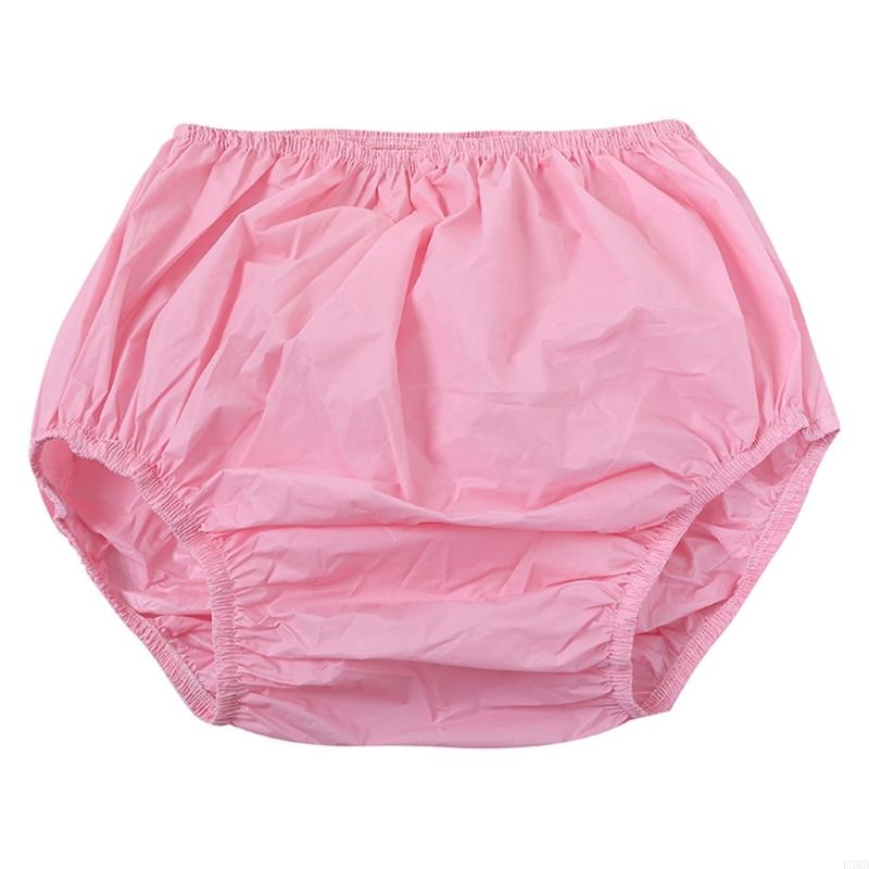 Water Resistant Adult Incontinence Plastic Pants Reusable Diaper Cover Underwear Underpants for Secure Leak Protective F3MD