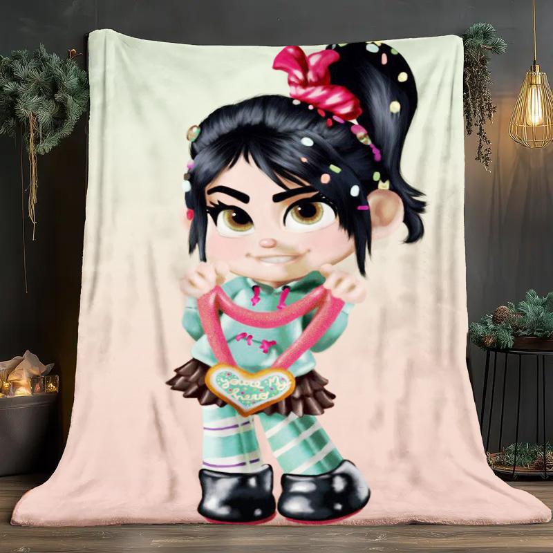 Sweet Vanellope Theme Patterns Soft and comfortable home blankets, small throw blankets, nap blankets, Soft warm blanket, perfect Christmas gifts for friends and besties. Super soft heat-pressed blankets. Y251212356