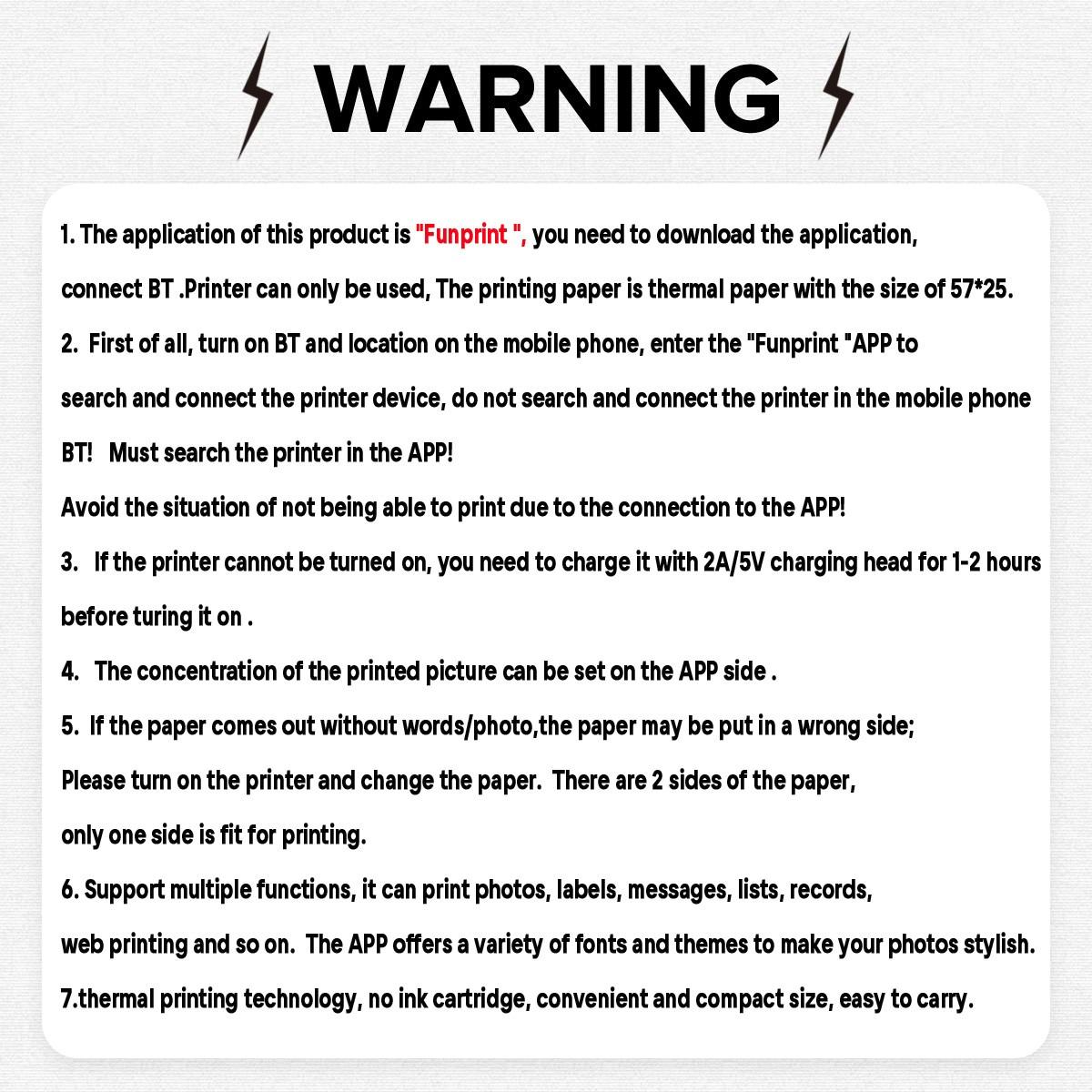 Portable Mini Label Printer for Home and Office, Wireless Bluetooth-compatible Inkless Photo Printing, Ideal Gift for Students and Kids