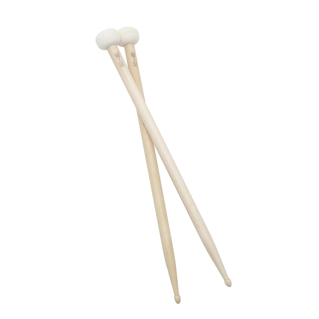 Irin Sm-08 Dual-Sided Drumsticks, Real Maple Wood Percussion Sticks, Felt Tip & Wooden Design, Suitable for Snare Drums, Drum Kits, Cymbals