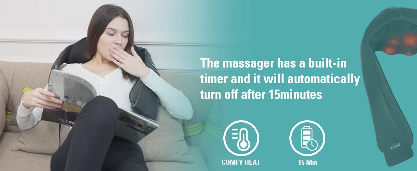 DAILYLIFE Shiatsu Neck and Back Massager, Electric Shoulder Massager, Car Neck Massage Pillow for Neck, Back, Shoulder, Foot, Leg Massage, Relieve Muscle Pain, Perfect Present for Man/Woman/Family