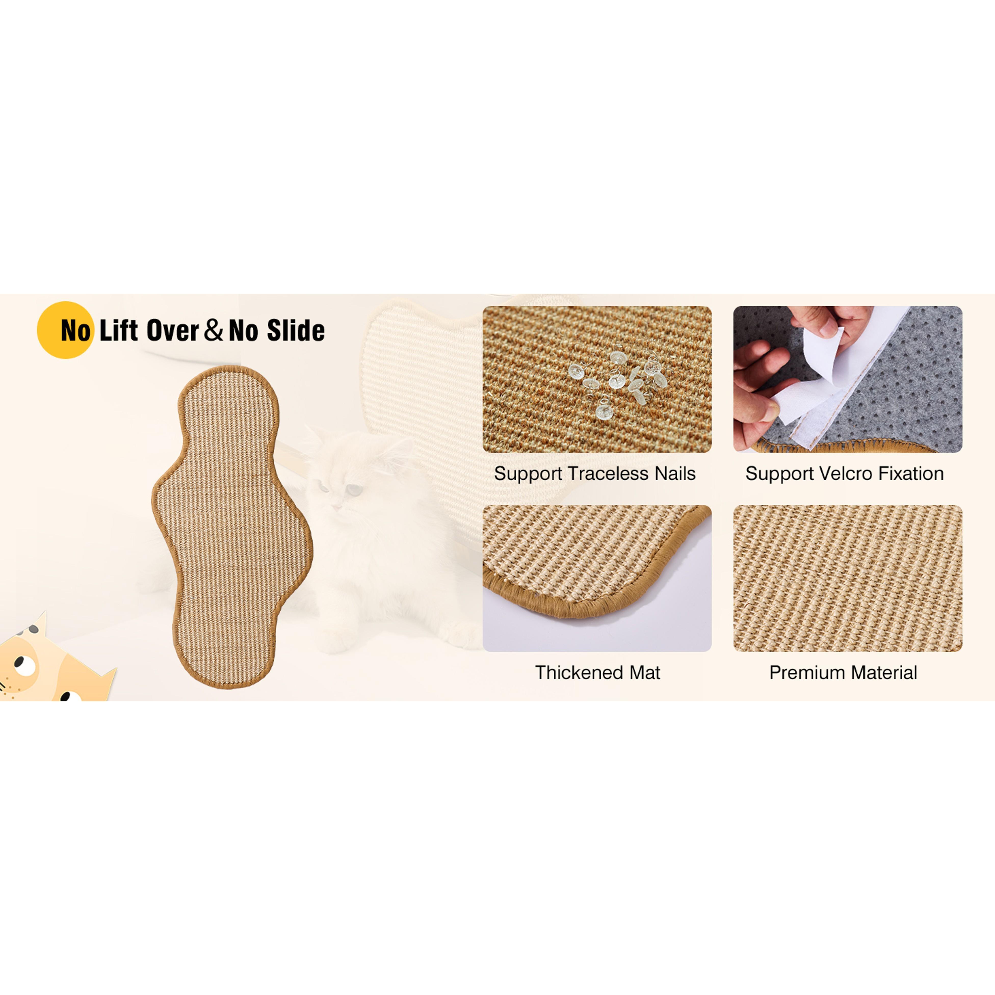 Sisal Cat Scratcher Mat with Sticky Tapes & Damage-Free Nails, 23.6"x11.8" Eco-Friendly Natural Material Mat, Durable Reinforced Design for Indoor Cats’ Couch Protection (Cactus) Sisal Cat Scratcher Mat with Sticky Tapes & Damage-Free Nails, 23.6"x11.8" Eco-Friendly Natural Material Mat, Durable Reinforced Design for Indoor Cats’ Couch Protection (Cactus)