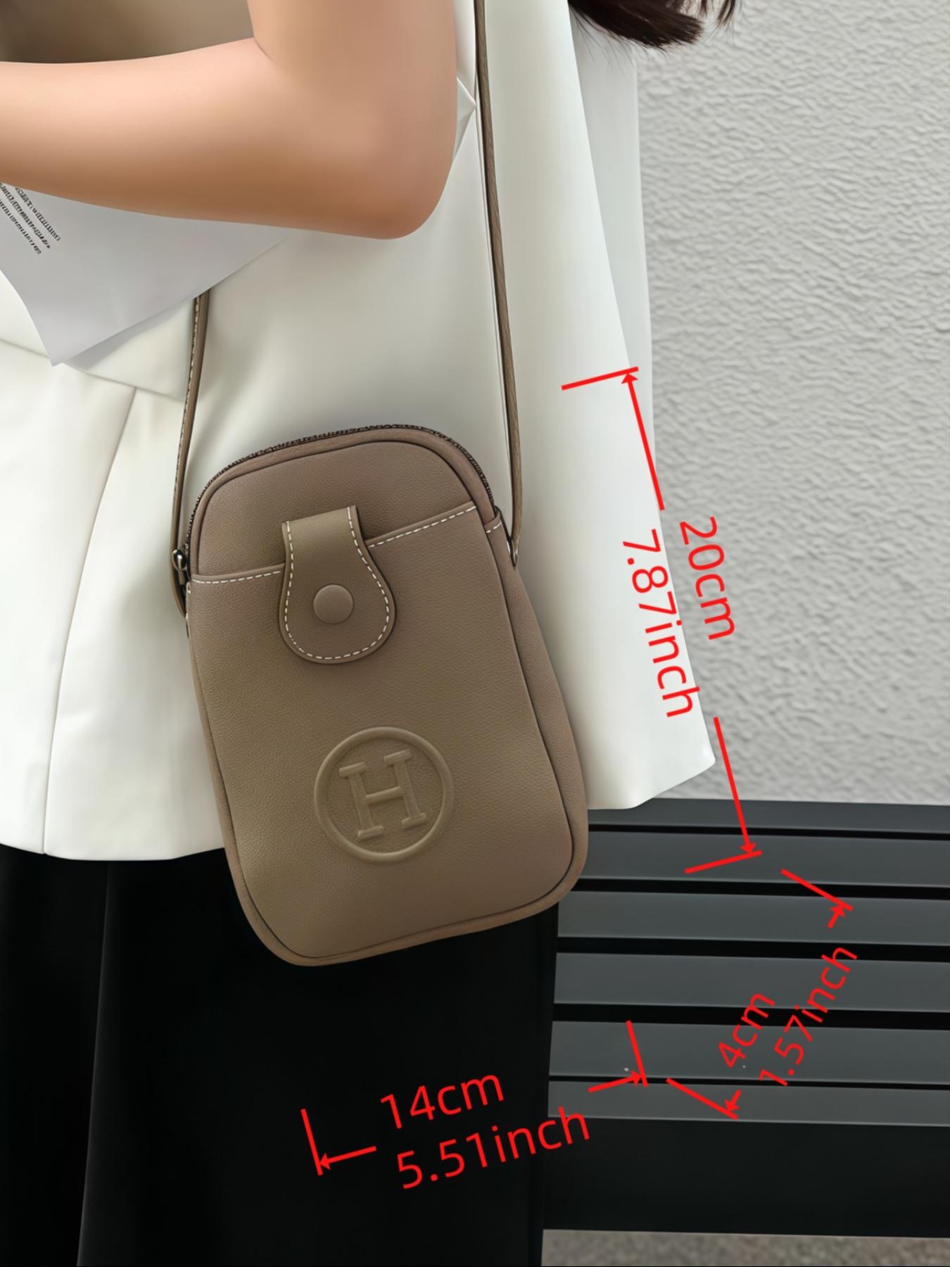 Fashionable Minimalist Letter Mini Crossbody Bag, Women's Versatile Phone Bag, Compact Portable Shoulder Bag, Multiple Colors Available