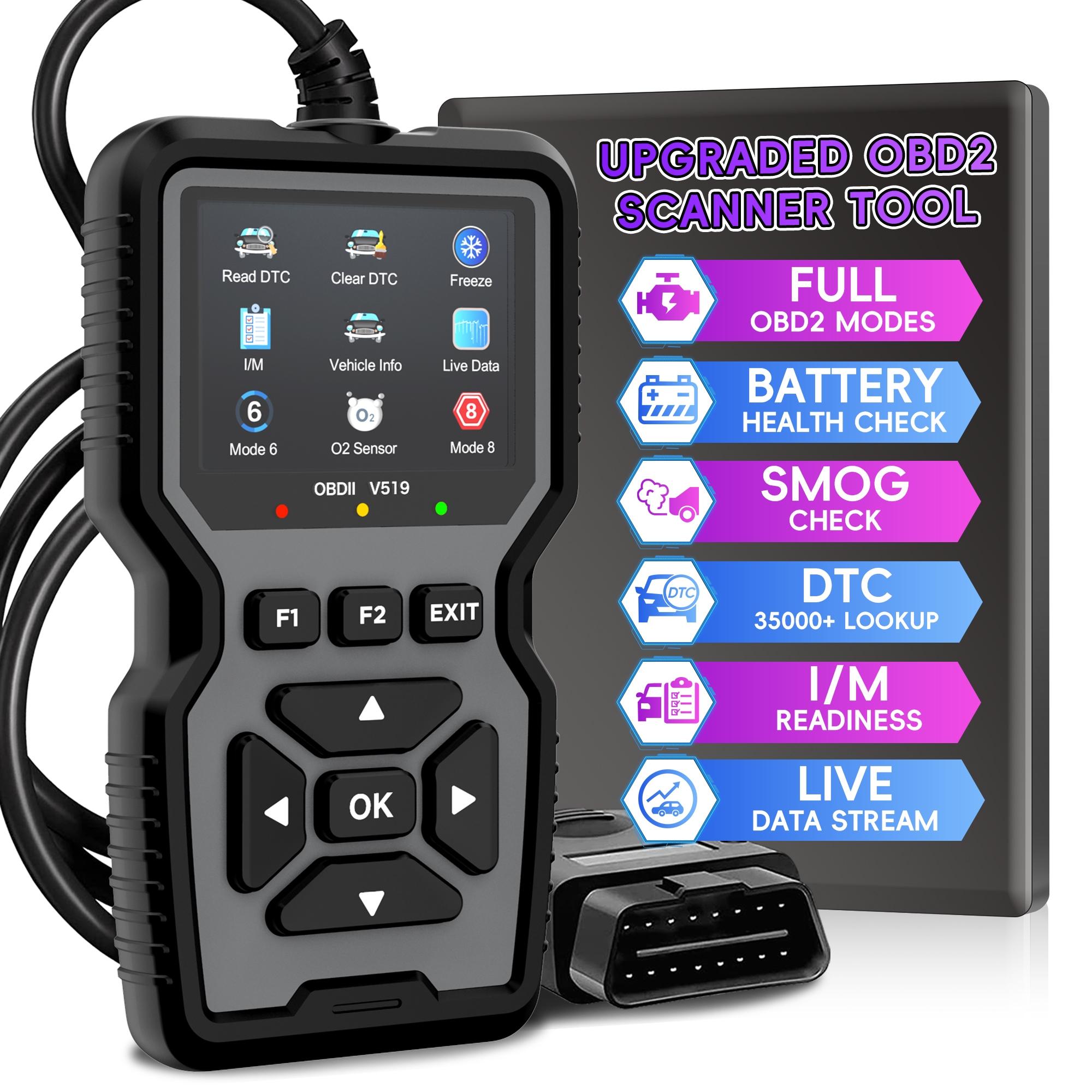 Obd2 Scanner Diagnostic Tool, Automotive Scan Tool, Engine Code Reader with Reset Function, I/m Preparation Test, Fits All Cars Made After 1996