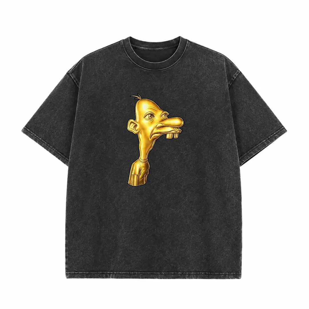 BLACK-Washed shirt