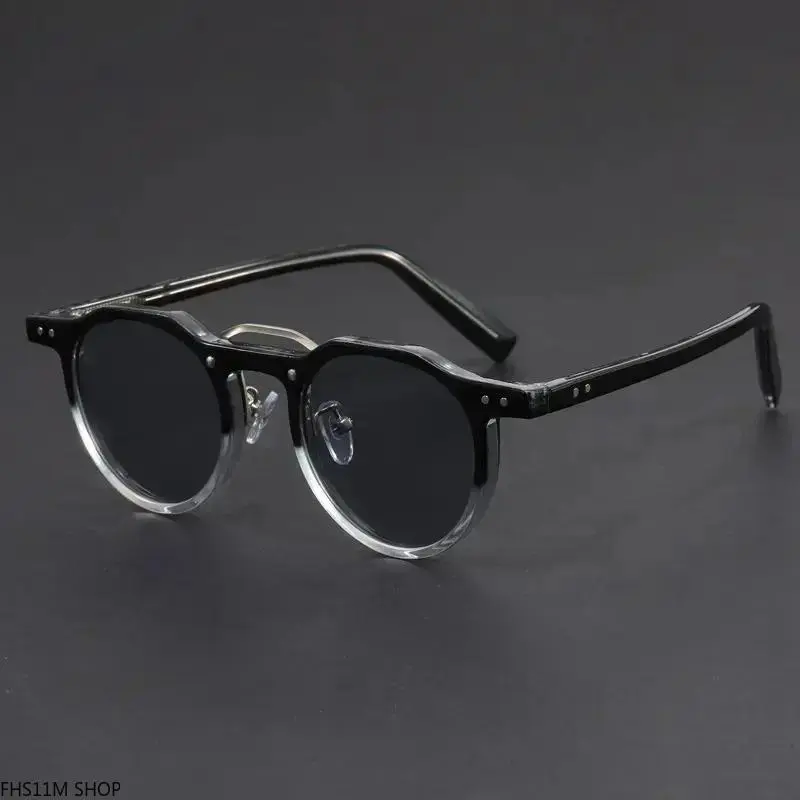 Retro Round Sunglasses Polarized Anti Glare UV400 Protection Clear Frame Driving Travel Y2K Aesthetic Summer Essentials Unisex Premium Classic Eyewear