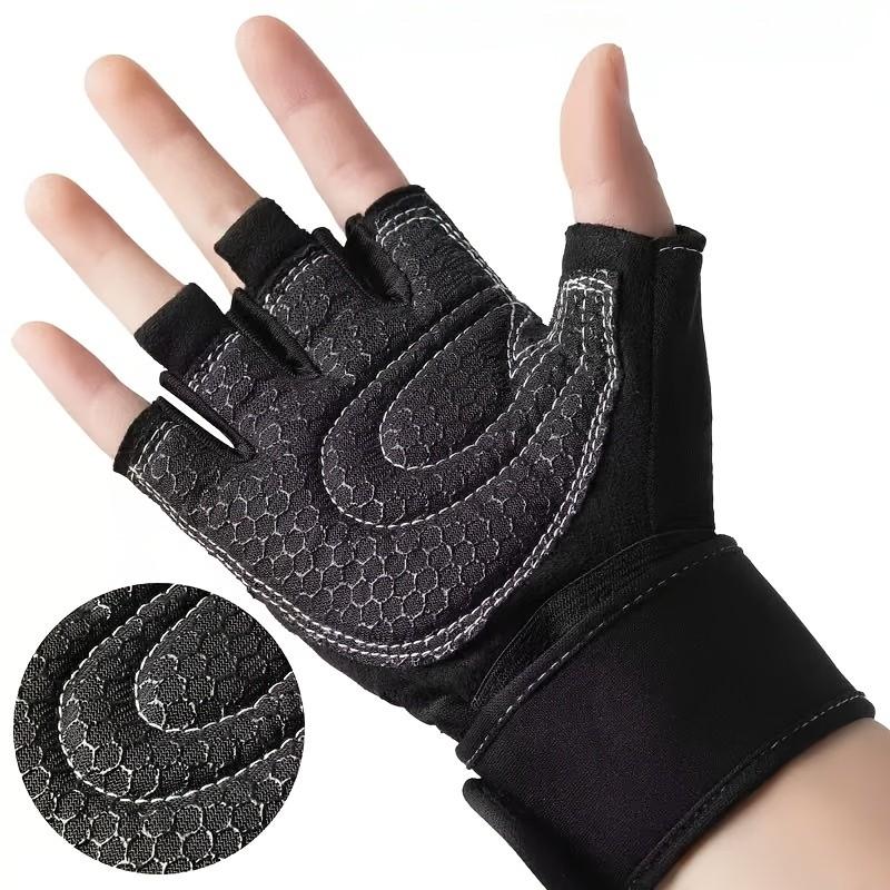 Men's and Women's Fitness Weightlifting Wristband Gloves, Ideal for Gym Exercise Training, Comfortable and Durable Design