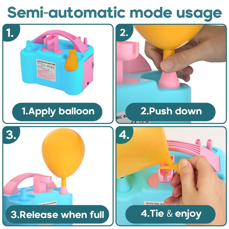 PULIDIKI Electric Air Balloon Pump Stocking Stuffers for Adults Teens  Men Women 110V 600W Portable Dual Nozzle Inflator for Party Decorations Gifts and Balloons Birthday Wedding Design Kit Smooth Christmas Gifts