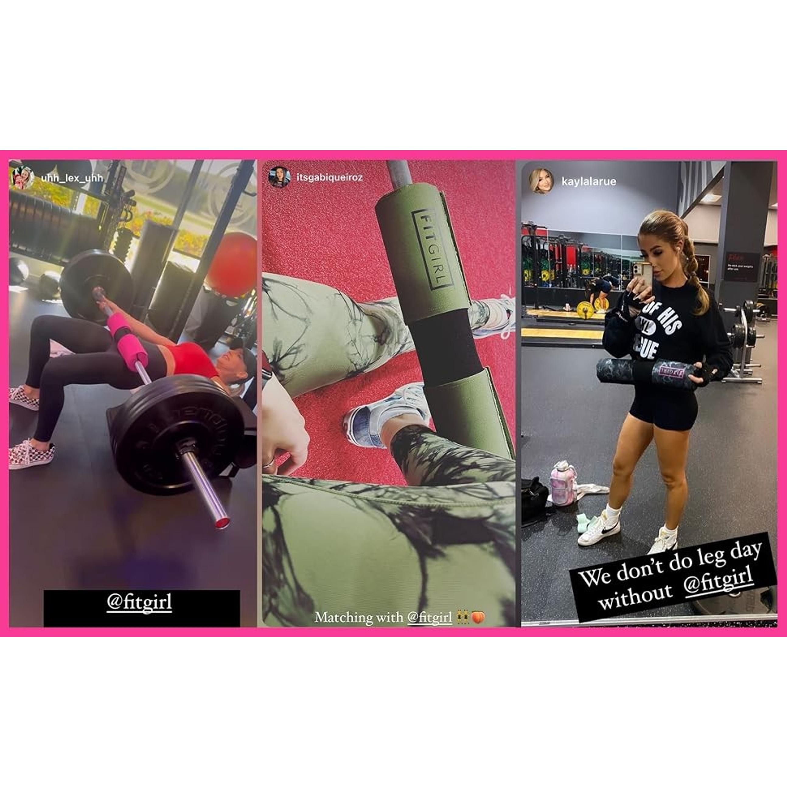 Squat Pad and Hip Thrust Pad for Leg Day - Barbell Pad Stays Secure in Place, Thick Cushion for Comfortable Squats, Lunges, Glute Bridges - Fits Olympic Bar and Smith Machine