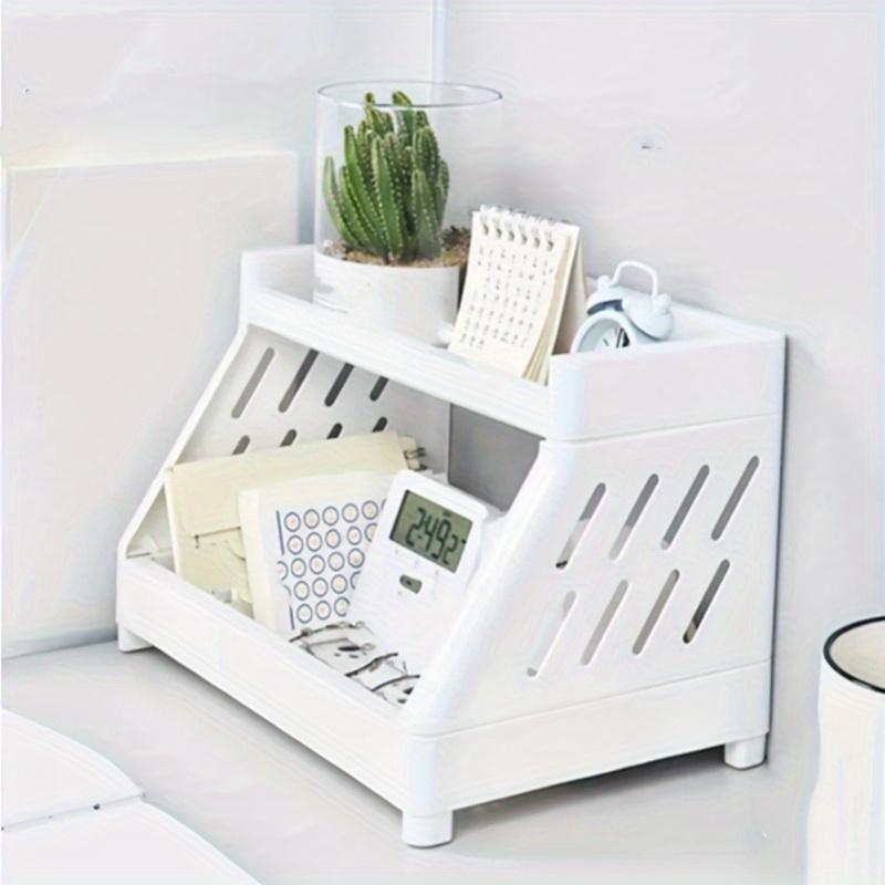 1pc Desktop Storage Rack, Multi-Layer Plastic Organizing Shelf for Cosmetics and Jewelry, Versatile Bathroom and Kitchen Home Organizer, Multilayer Storage, Home Decor Organiser