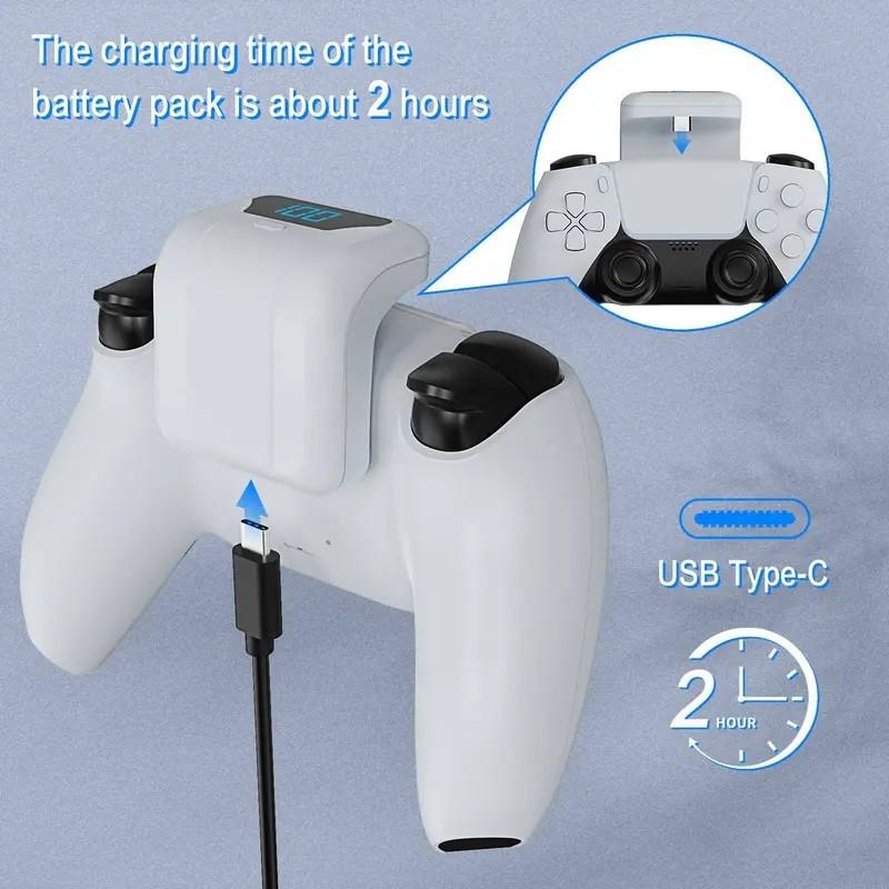 Rechargeable Battery Pack for Ps5 Controller, Playstation 5 Handle Charging Clip, Ps5 Host Accessories, Console Accessory, Model Yzc-2033