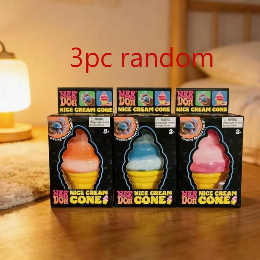Ice Cream Creative Squeeze Soft Toy, Summer Stress Relief Toy, Cute Slow Rise Ice Cream Sensory Decompression Toy for Kids and Adults