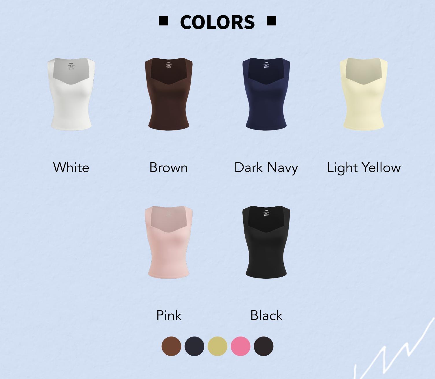 Cider CIDERCONTOUR Double Layered Sweetheart Neckline Tank Top