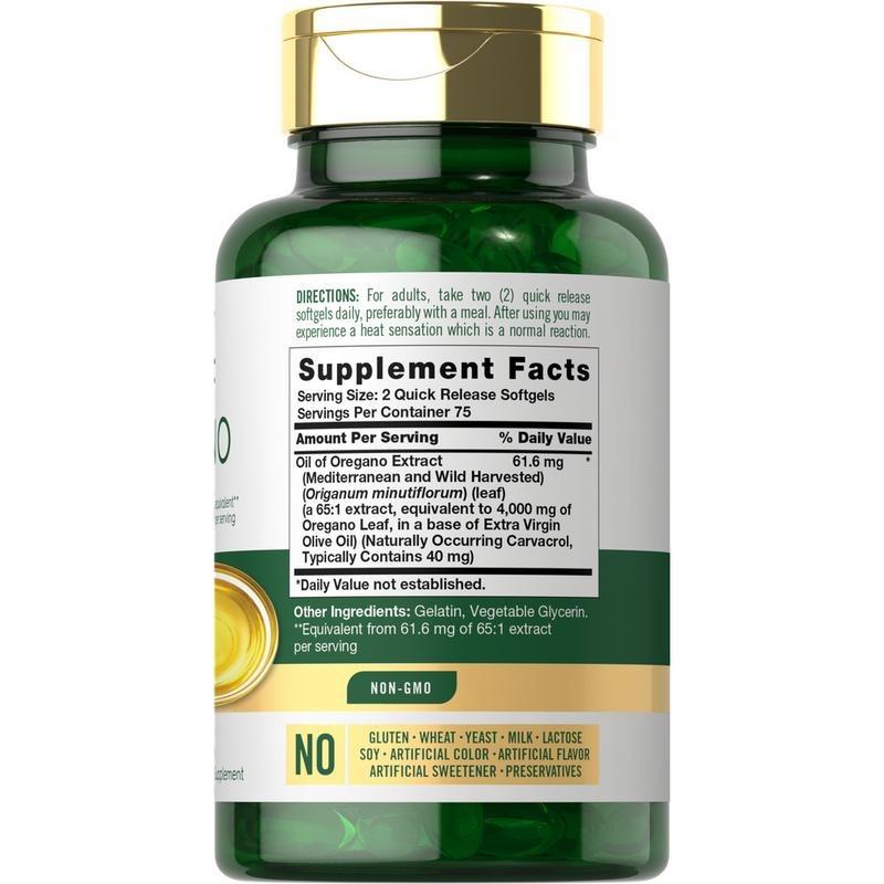 Carlyle Oregano Oil 4000mg Supplement | 150 Softgel Capsules | Contains Carvacrol | Non-GMO & Gluten Free Formula Carlyle Oregano Oil 4000mg Supplement | 150 Softgel Capsules | Contains Carvacrol | Non-GMO & Gluten Free Formula