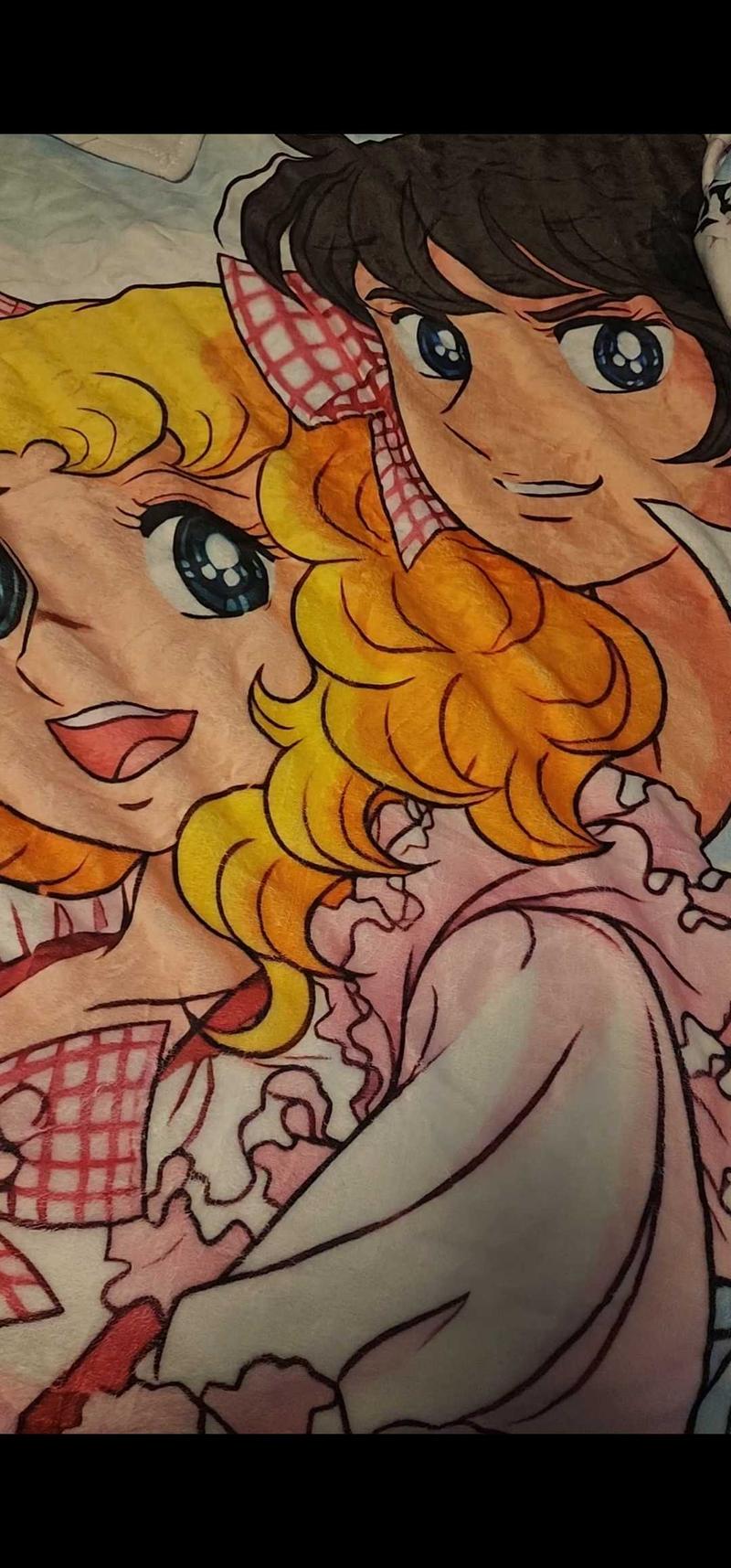 2025 New Style Candy Candy Girl Cartoon Anime Soft Plush Blanket,Flannel Throw Blanket Polyester Blanket for Living Room Bedroom Sofa Kid Gift