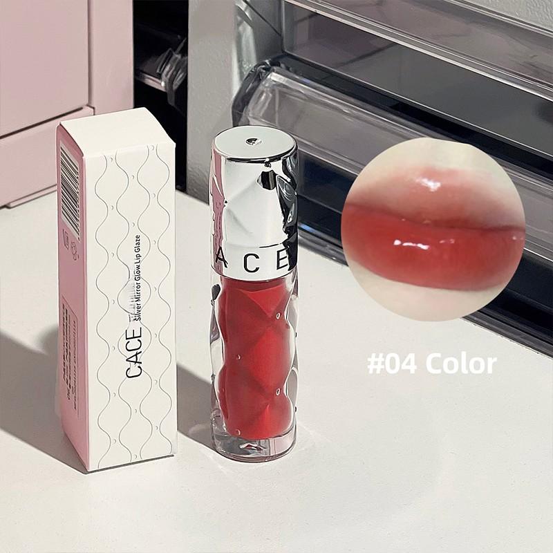 Silver Tube Mirror Finish Lip Gloss, Long-Lasting Hydrating Lips, 6 Colors Available, Suitable for Various Makeup Looks and Skin Types