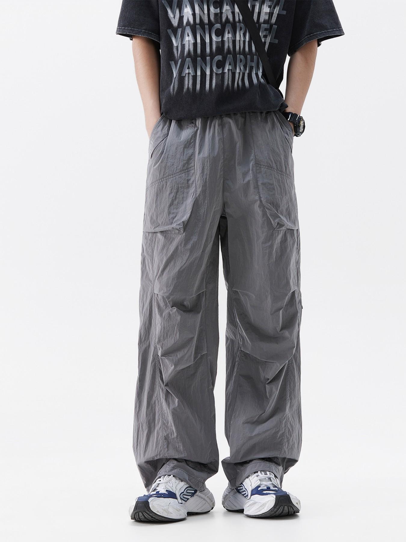 Men's Tactical Work Pants, Loose Comfortable Straight Cut, Lightweight Breathable, Casual Summer Wear, All-Season Practical Long Pants