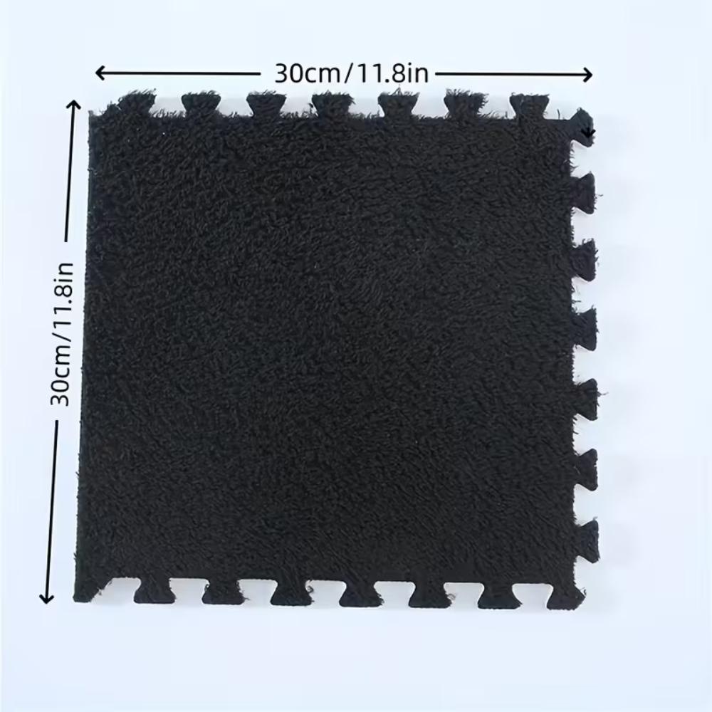 12 pieces, thickened spliced carpet for bedroom and living room, bedside rug for room, warm spliced floor mat, washable, soft and anti-fall, 11.8*11.8 inches