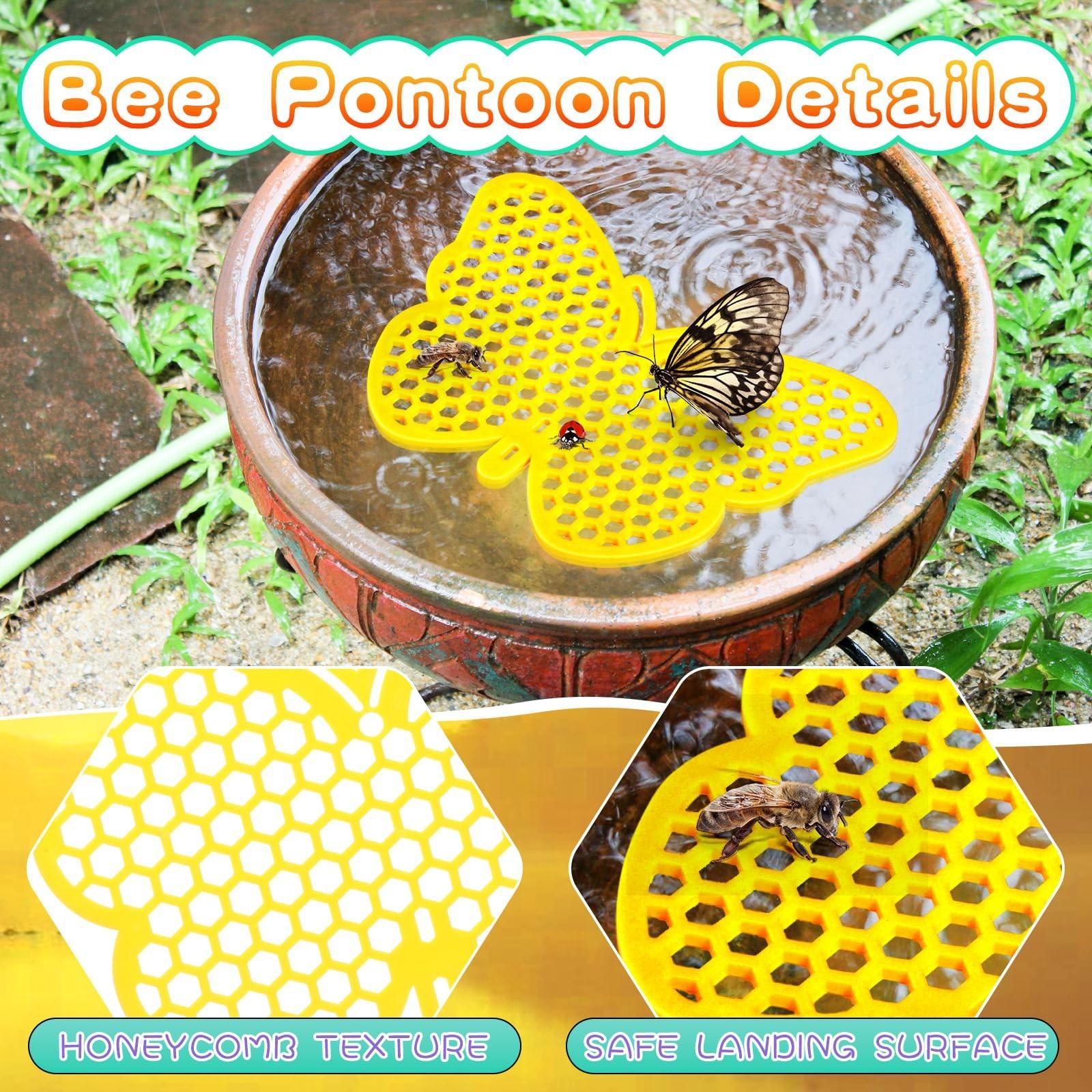 4 Pack Floating Bee Island Watering Station, Butterfly Insect Waterer for Feeding, Bee Bath, Garden Decor, Essential Gardening Tool