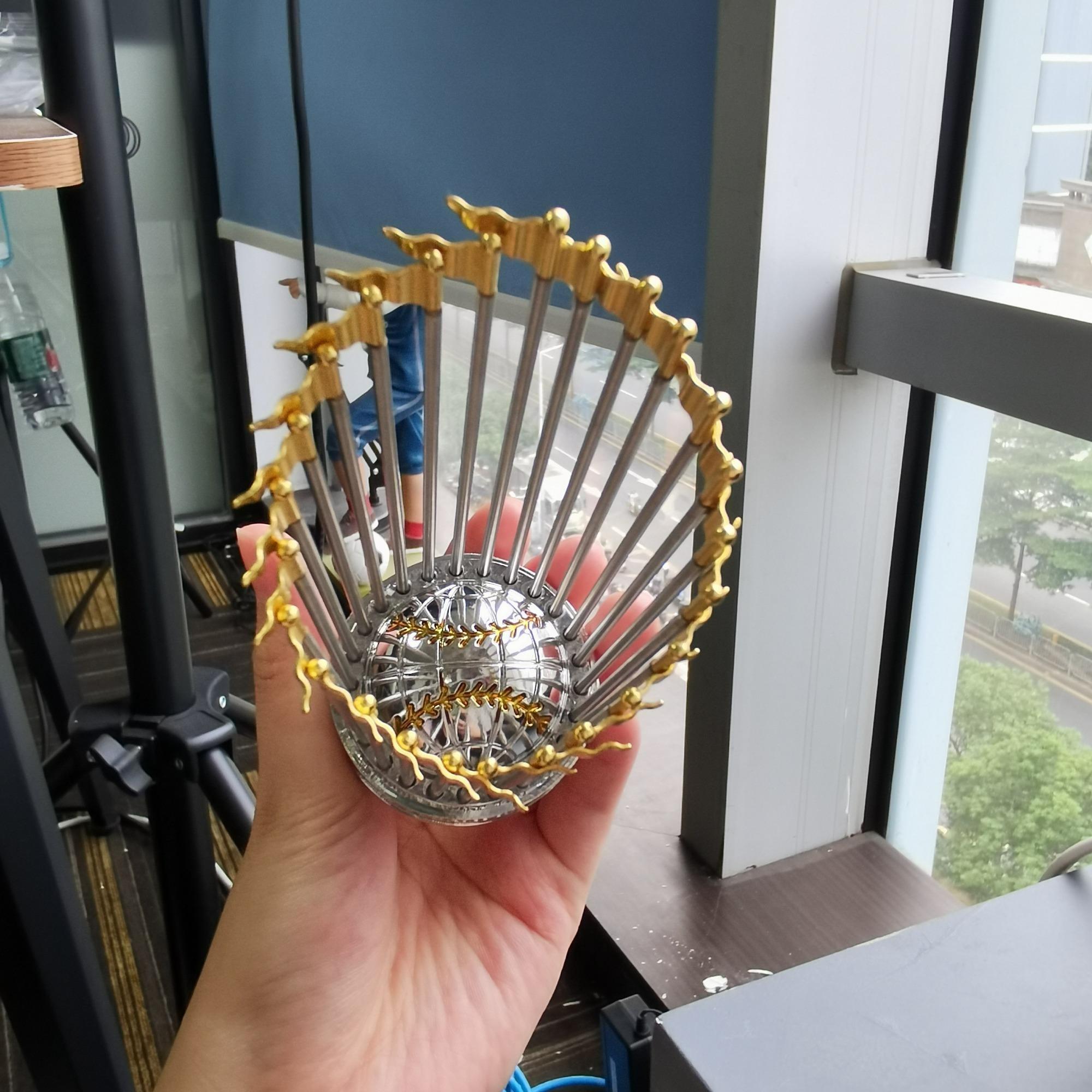 1990-2025 American Baseball Champion Trophy Set With Display Case Fan Gift, Perfect for Collectors and Sports Enthusiasts