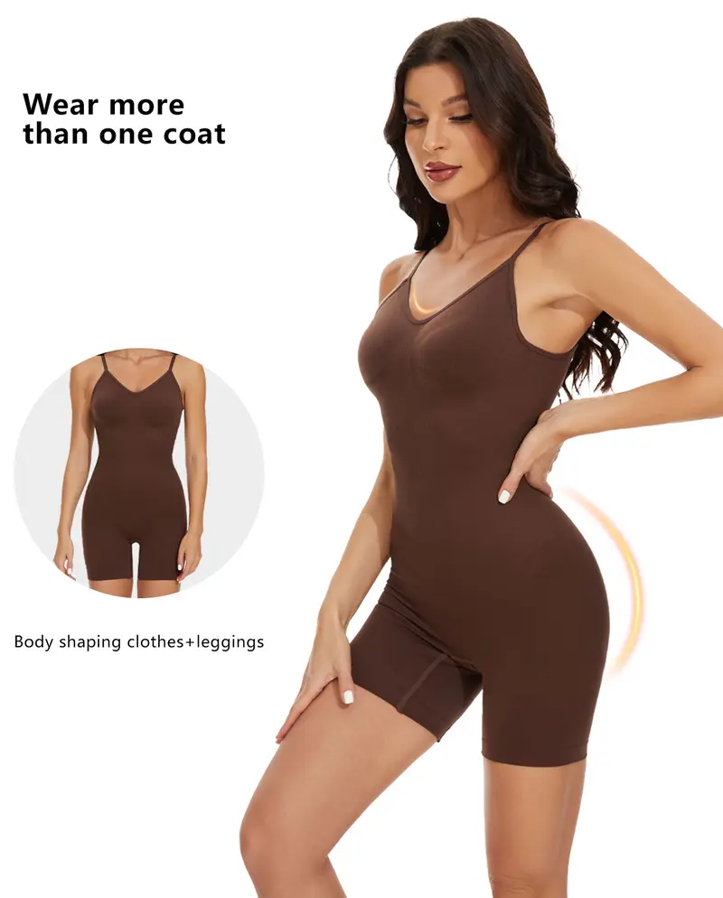 Product Introduction of VVL Seamless Shapewear for Women Butt Lifting and Tummy Control Bodysuit Vest with Spaghetti Straps Daily Fashion Minimalist Style 6