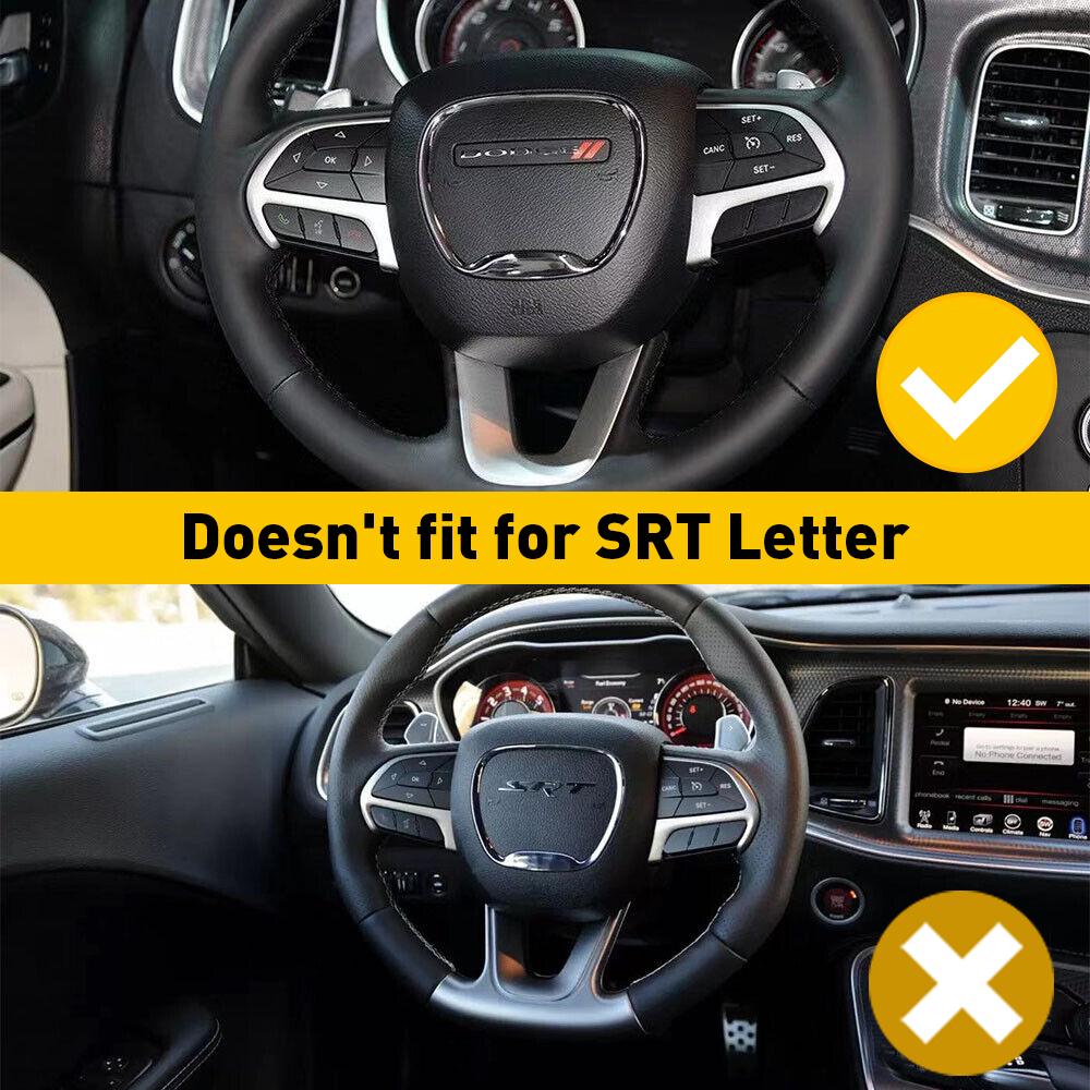 AUXITO For 2014-2021 Dodge Durango Jeep Grand Cherokee SRT8 Steering Wheel Trim Fit