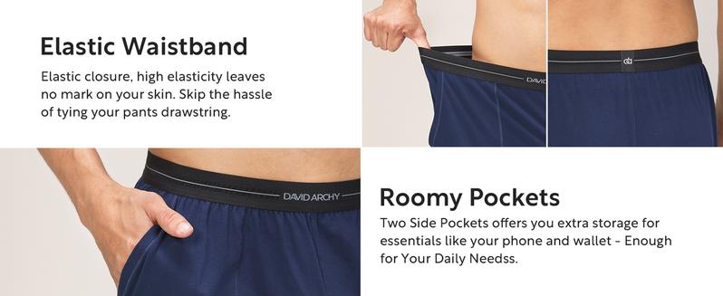 DAVID ARCHY Mens Pajamas Set - Soft Pajama Set for Men 2 Piece Long Sleeve Pajamas for Men Cotton Mens Pjs Sets with Pockets Pants Top FathersDayGift