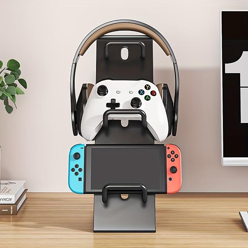 Multifunctional Game Controller and Headset Stand for Ps5 Ps4 Xbox Switch, Space-Saving Storage Rack for Dorm Room Bedroom School Living Room