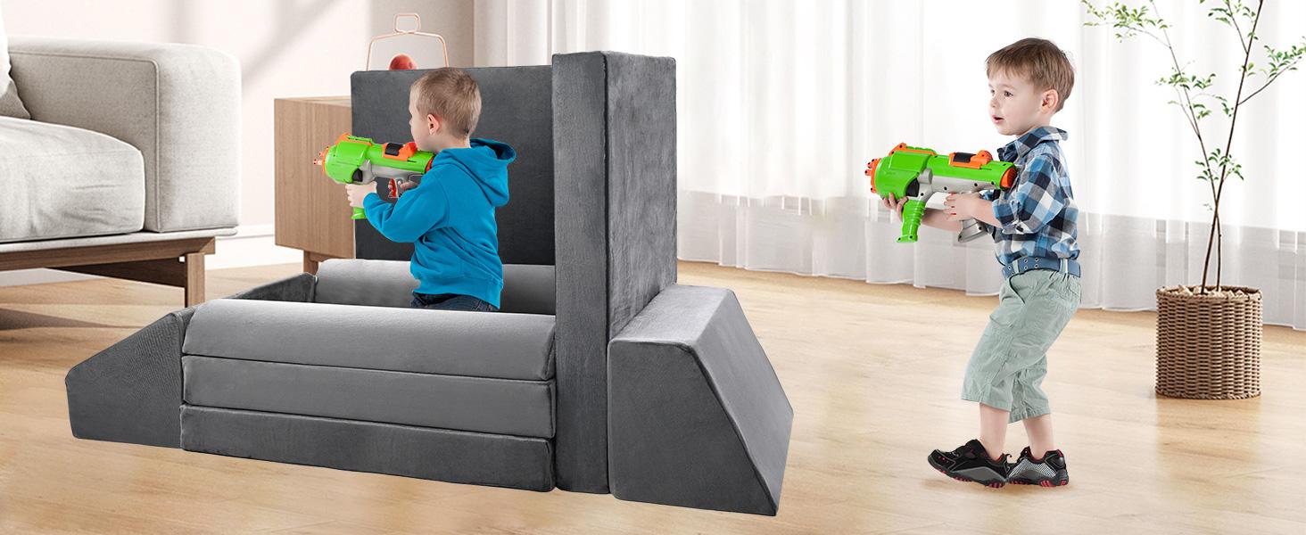 Lilypelle Kids Couch Play Set, 8/10/11PCS Modular Kids Sofa Couch Fold Out Couch Playhouse Play Set for Toddlers, Creative Couch Kids Foam Play Couch Indoor Lilypelle Kids Couch Play Set, 8/10/11PCS Modular Kids Sofa Couch Fold Out Couch Playhouse Play Set for Toddlers, Creative Couch Kids Foam Play Couch Indoor