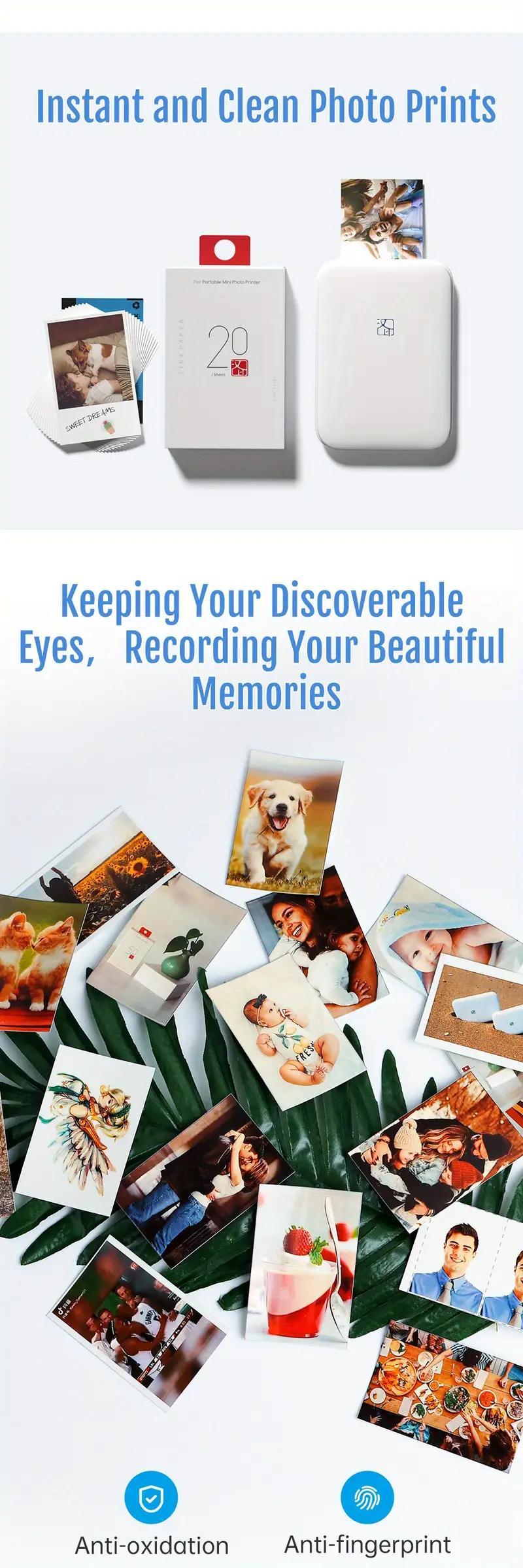 HPRT Mini Wireless Portable Color Photo Printer for Smartphone, Pocket-Size, Zink 2x3 inch, Peel-Off Stickers, Bluetooth, Compatible with iOS and Android Devices HPRT Mini Wireless Portable Color Photo Printer for Smartphone, Pocket-Size, Zink 2x3 inch, Peel-Off Stickers, Bluetooth, Compatible with iOS and Android Devices