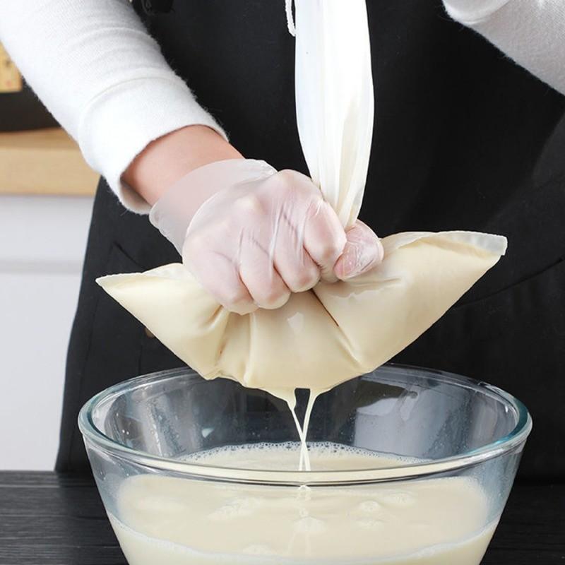 2pcs 100 Mesh Kitchen Soy Milk Filter Bags, Ultra-Fine Mesh Home Juice Wine Filter, Vegetable Fruit Strainer, Kitchen Tool