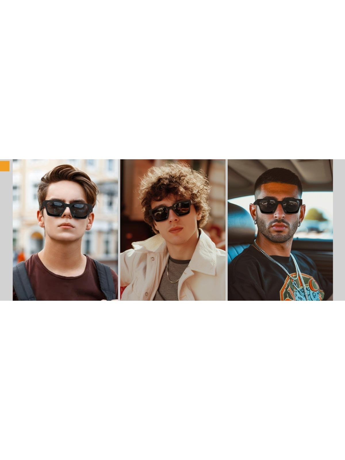 FEISEDY Retro 90s Square Sunglasses for Women Men Trendy Chunky Rectangle Sunglasses UV400 Protection B2385 FEISEDY Retro 90s Square Sunglasses for Women Men Trendy Chunky Rectangle Sunglasses UV400 Protection B2385