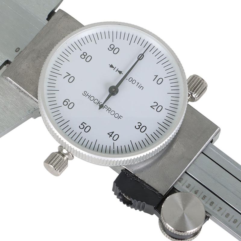 6" Dial Caliper 0.001 Stainless Steel Caliper Measuring Tool 4-Way Measurement with Plastic Case 6" Dial Caliper 0.001 Stainless Steel Caliper Measuring Tool 4-Way Measurement with Plastic Case