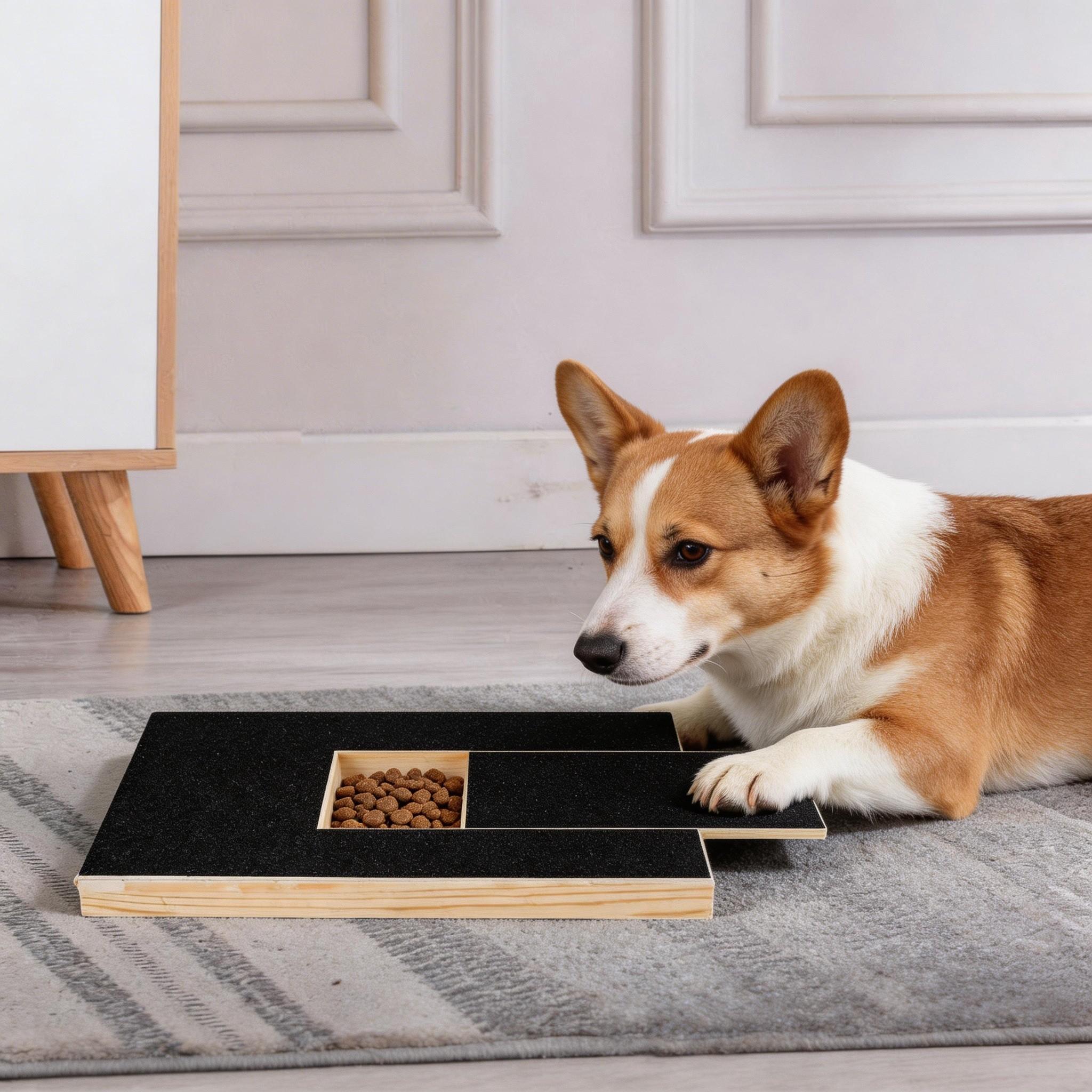 Wooden Pull-Out Dog Scratcher Board with 2 Replacement Sandpapers, Durable and Dust-Resistant, Pet Supplies, Paw Repair Board