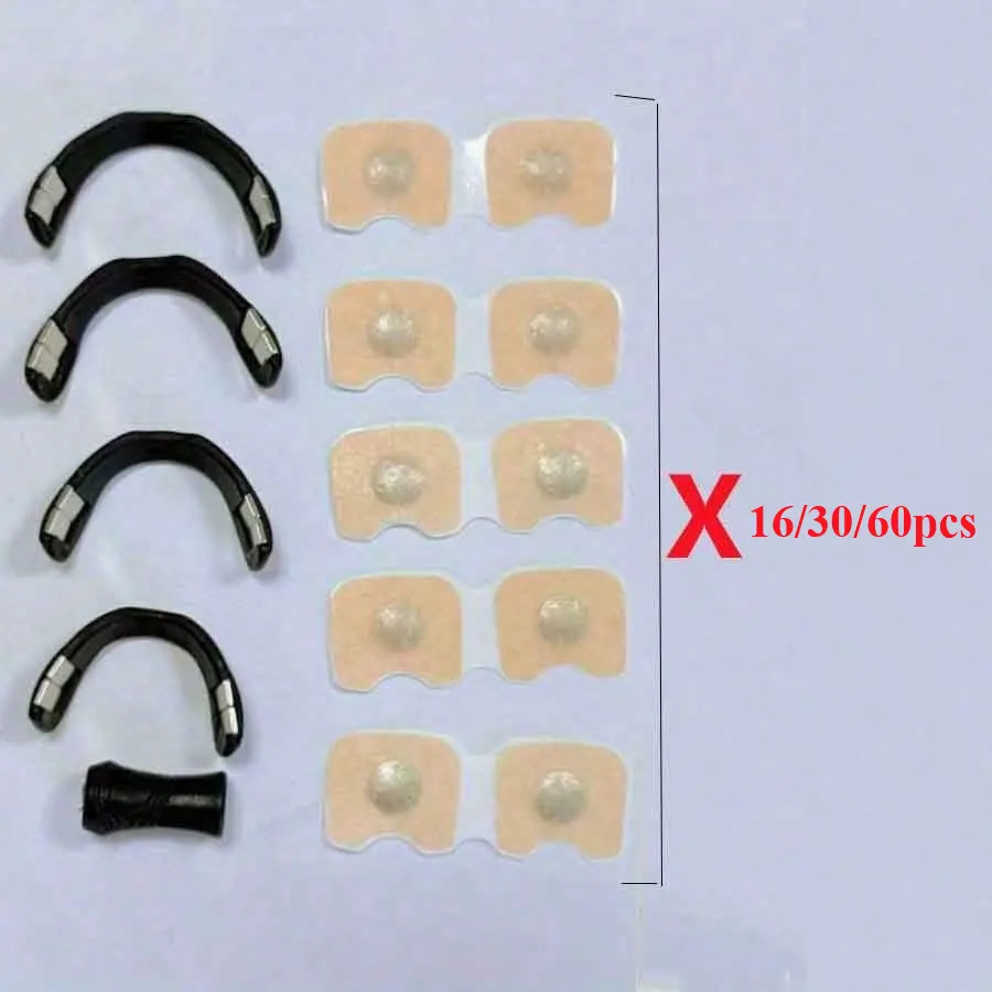 16 Pieces of Magnetic Nostril Expansion Patch - External Respiratory Assist Patch Suitable for Men and Women with Enhanced Ventilation Magnetic Nose Strap | Adjustable Nose Patch | Soft Texture