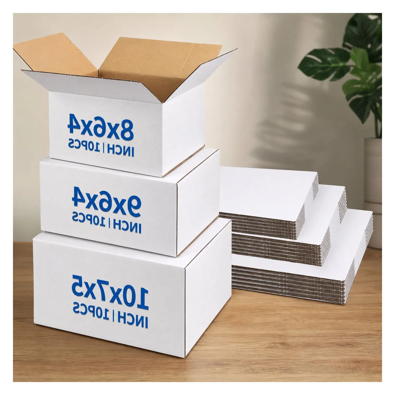 Assorted Sizes Shipping Boxes 30 Pack (10x7x5, 9x6x4, 8x6x4), White Corrugated Cardboard Mailers, 10 PCS Each Size, Small Boxes for Small Business Packaging, Shipping & StorageGift