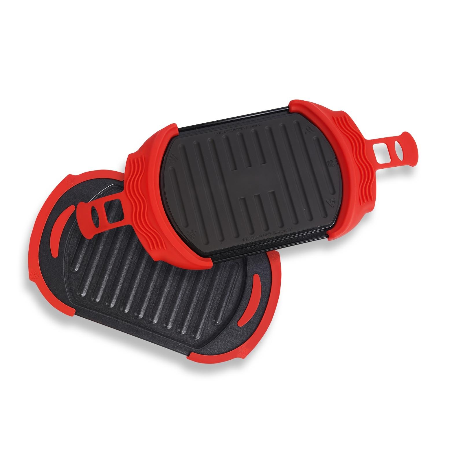 Adjustable Microwave Grill Panini Press Machine, Sandwich Toaster Oven, Panini Press for Toasts, Waffles, Sandwiches, Grilled Meat, Toastie Machine
